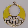 Iron Enamel Pendant. Fashion Jewelry findings. Lead-free. 43mm Sold by Bag