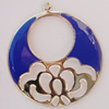 Iron Enamel Pendant. Fashion Jewelry findings. Lead-free. 43mm Sold by Bag