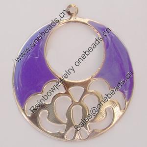 Iron Enamel Pendant. Fashion Jewelry findings. Lead-free. 43mm Sold by Bag