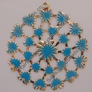 Iron Enamel Pendant. Fashion Jewelry findings. Lead-free. 62x57mm Sold by Bag