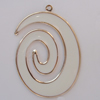 Iron Enamel Pendant. Fashion Jewelry findings. Lead-free. 53x32mm Sold by Bag