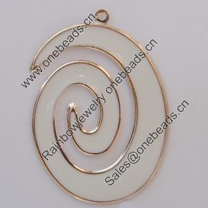 Iron Enamel Pendant. Fashion Jewelry findings. Lead-free. 53x32mm Sold by Bag