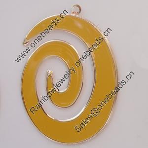 Iron Enamel Pendant. Fashion Jewelry findings. Lead-free. 53x32mm Sold by Bag