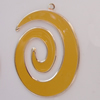 Iron Enamel Pendant. Fashion Jewelry findings. Lead-free. 53x32mm Sold by Bag