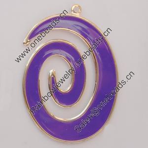 Iron Enamel Pendant. Fashion Jewelry findings. Lead-free. 53x32mm Sold by Bag