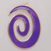 Iron Enamel Pendant. Fashion Jewelry findings. Lead-free. 53x32mm Sold by Bag