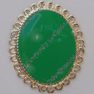 Iron Enamel Cabochons. Fashion jewelry findings. Lead-free. 34x27mm Sold by Bag