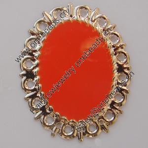 Iron Enamel Cabochons. Fashion jewelry findings. Lead-free. 37x29mm Sold by Bag
