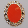Iron Enamel Cabochons. Fashion jewelry findings. Lead-free. 37x29mm Sold by Bag