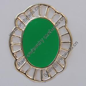 Iron Enamel Cabochons. Fashion jewelry findings. Lead-free. 42x33mm Sold by Bag