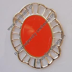 Iron Enamel Cabochons. Fashion jewelry findings. Lead-free. 42x33mm Sold by Bag