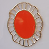 Iron Enamel Cabochons. Fashion jewelry findings. Lead-free. 42x33mm Sold by Bag