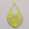 Iron Enamel Pendant. Fashion Jewelry findings. Lead-free. 49x27mm Sold by Bag