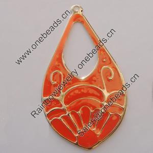 Iron Enamel Pendant. Fashion Jewelry findings. Lead-free. 49x27mm Sold by Bag