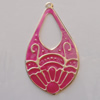 Iron Enamel Pendant. Fashion Jewelry findings. Lead-free. 49x27mm Sold by Bag