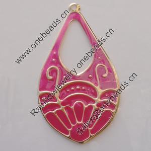 Iron Enamel Pendant. Fashion Jewelry findings. Lead-free. 49x27mm Sold by Bag