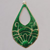 Iron Enamel Pendant. Fashion Jewelry findings. Lead-free. 49x27mm Sold by Bag