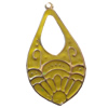 Iron Enamel Pendant. Fashion Jewelry findings. Lead-free. 49x27mm Sold by Bag