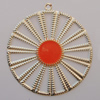 Iron Enamel Pendant. Fashion Jewelry findings. Lead-free. 60mm Sold by Bag