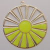 Iron Enamel Pendant. Fashion Jewelry findings. Lead-free. 60mm Sold by Bag