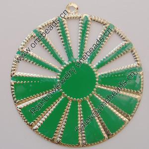 Iron Enamel Pendant. Fashion Jewelry findings. Lead-free. 60mm Sold by Bag