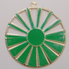 Iron Enamel Pendant. Fashion Jewelry findings. Lead-free. 60mm Sold by Bag