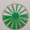 Iron Enamel Pendant. Fashion Jewelry findings. Lead-free. 60mm Sold by Bag