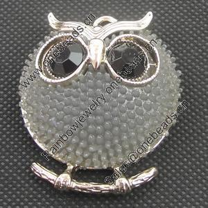 Zinc Alloy Pendant With Resin. Fashion jewelry findings. Animal 52x41mm Sold by PC