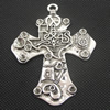 Pendant/Charm. Fashion Zinc Alloy Jewelry Findings. Lead-free. Cross 80x59mm Sold by PC