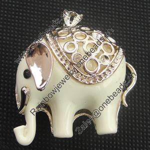  Zinc Alloy Enamel Pendant. Fashion jewelry findings. Lead-free. Animal 44x48mm Sold by PC