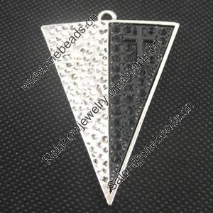 Pendant/Charm. Fashion Zinc Alloy Jewelry Findings. Lead-free. 65x45mm Sold by PC