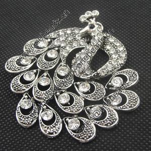Pendant/Charm. Fashion Zinc Alloy Jewelry Findings. Lead-free. Animal 63x62mm Sold by PC