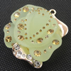 Zinc Alloy Pendant With Resin. Fashion jewelry findings. Flower 45x50mm Sold by PC