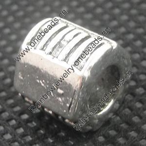 Europen Beads. Fashion jewelry findings. Lead-free. 8x9mm Hole:5mm. Sold by Bag