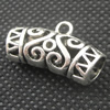 Zinc Alloy Bail & Cord End Caps. Fashion Jewelry findings. Lead-free. 23.5x13mm Sold by Bag