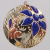 Iron Enamel Pendant. Fashion Jewelry findings. Lead-free. 60mm Sold by Bag