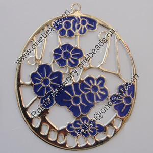 Iron Enamel Pendant. Fashion Jewelry findings. Lead-free. 66x54mm Sold by Bag