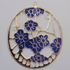 Iron Enamel Pendant. Fashion Jewelry findings. Lead-free. 66x54mm Sold by Bag