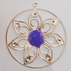 Iron Enamel Pendant. Fashion Jewelry findings. Lead-free. 59mm Sold by Bag