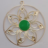 Iron Enamel Pendant. Fashion Jewelry findings. Lead-free. 59mm Sold by Bag