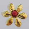 Iron Cabochons With Resin Beads. Fashion jewelry findings. Lead-free. Flower 47mm Sold by Bag