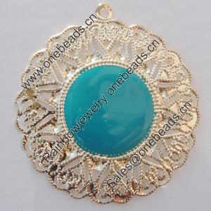 Iron Enamel Pendant. Fashion Jewelry findings. Lead-free. 56mm Sold by Bag