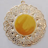 Iron Enamel Pendant. Fashion Jewelry findings. Lead-free. 56mm Sold by Bag