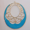 Iron Enamel Pendant. Fashion Jewelry findings. Lead-free. 69x55mm Sold by Bag