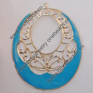 Iron Enamel Pendant. Fashion Jewelry findings. Lead-free. 69x55mm Sold by Bag