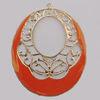 Iron Enamel Pendant. Fashion Jewelry findings. Lead-free. 69x55mm Sold by Bag