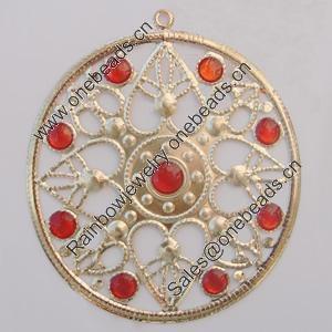 Iron Enamel Pendant. Fashion Jewelry findings. Lead-free. 66mm Sold by Bag