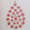 Iron Enamel Pendant. Fashion Jewelry findings. Lead-free. 80x55mm Sold by Bag