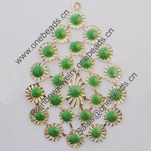 Iron Enamel Pendant. Fashion Jewelry findings. Lead-free. 80x55mm Sold by Bag