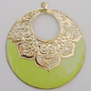 Iron Enamel Pendant. Fashion Jewelry findings. Lead-free. 58mm Sold by Bag